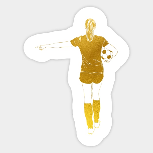 Soccer Player Girl Sticker by erzebeth